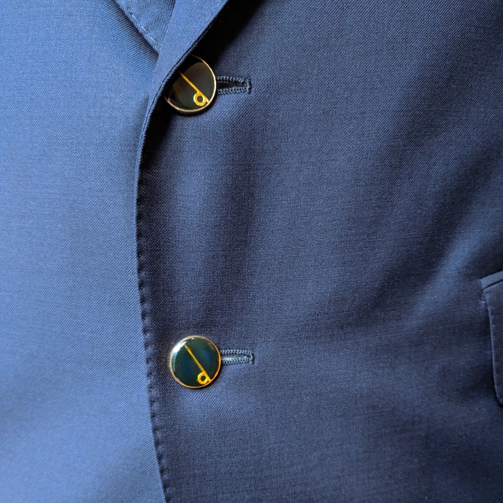 Dunhill Navy Sport Coat 42R - Picture 3 of 8